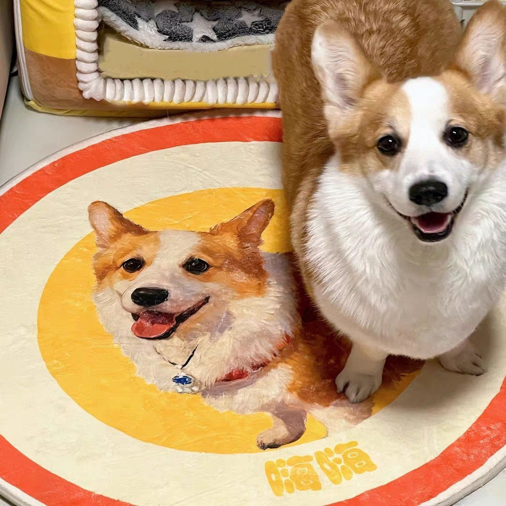 Custom Pet Photo Rug - Personalized Pet Portrait Mat