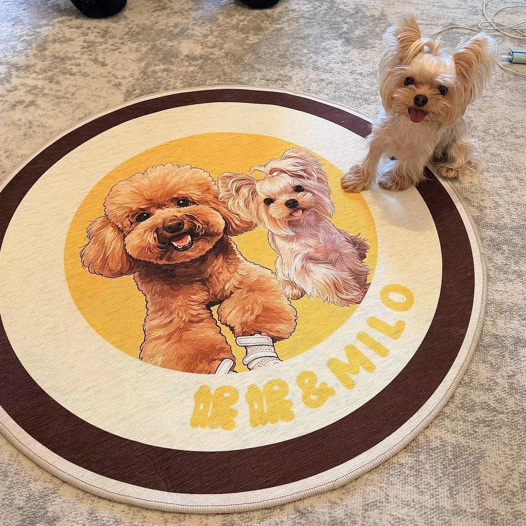 Custom Pet Photo Rug - Personalized Pet Portrait Mat