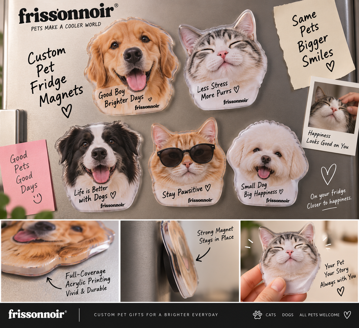 Custom Pet Photo Fridge Magnet – Made From Your Photo